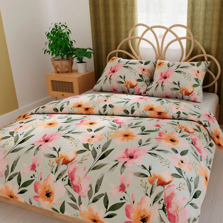 FLORALIS Komplet pościeli z bawełny satynowej 160x200cm 100103/SAT/000/160200/1