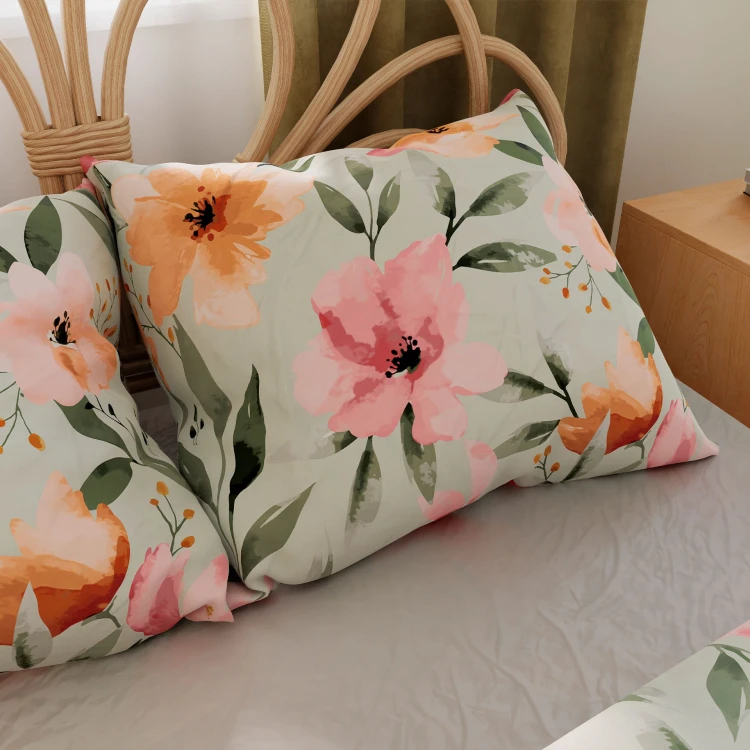 FLORALIS Komplet pościeli z bawełny satynowej 160x200cm 100103/SAT/000/160200/1