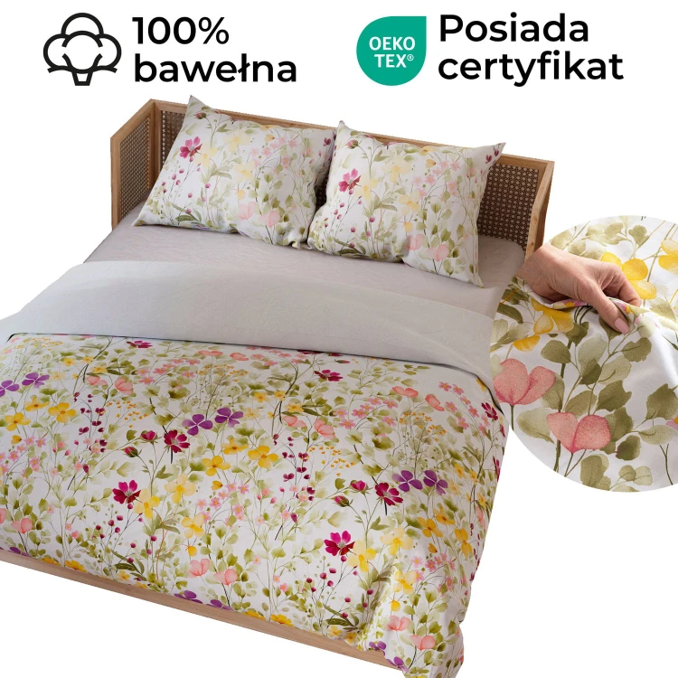 FLORINA Komplet pościeli z bawełny satynowej 160x200cm 100095/SAT/000/160200/1