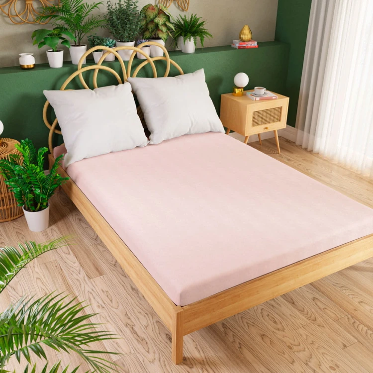 DREAMY PREMIUM Prześcieradło jersey z gumką, szerokość 220 x wysokość 200cm, kolor 014 jasny różowy 100033/JEG/014/220200/1