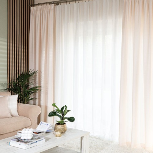 JODEŁKA Zasłona gotowa na taśmie, szerokość 140cm x wysokość 250cm, kolor 007 kremowy 724330/ZGT/007/140250/1