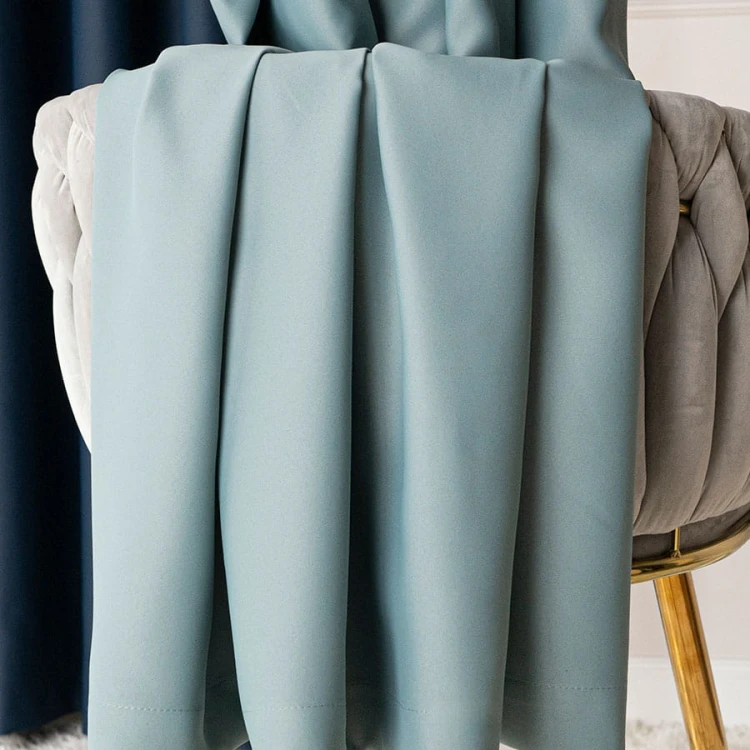 DONA Zasłona gotowa typu blackout na przelotkach, szerokość 140cm x wysokość 250cm, kolor 227 szałwiowy zielony TD0015/ZGP/227/140250/1