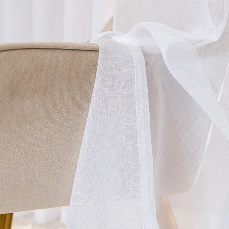 NALA Firana gotowa na taśmie, szerokość 140cm x wysokość 240cm, kolor 001 biała 002022/ZGT/001/140240/1