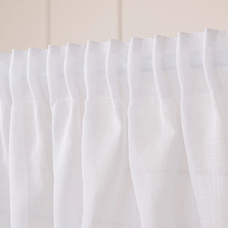 NALA Firana gotowa na taśmie, szerokość 200cm x wysokość 250cm, kolor 001 biała 002022/ZGT/001/200250/1