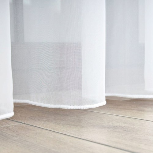 Firana woal Biała Premium gładka 400x255 gotowa salon/sypialnia