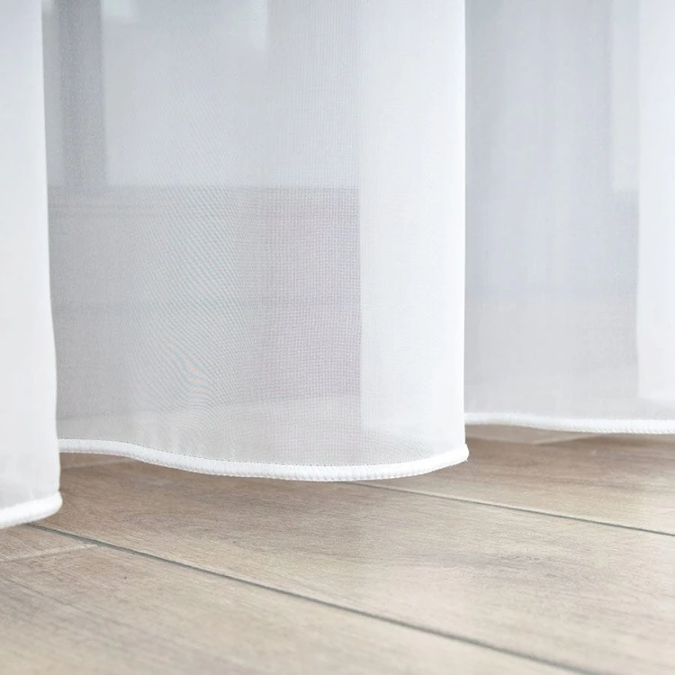 Firana woal Biała Premium gładka 400x255 gotowa salon/sypialnia