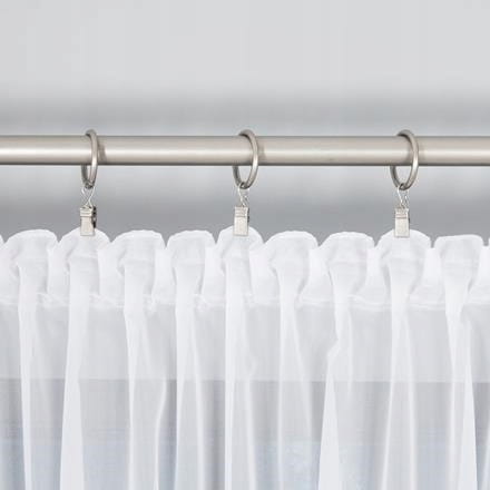 Firana woal Biała Premium gładka 400x255 gotowa salon/sypialnia