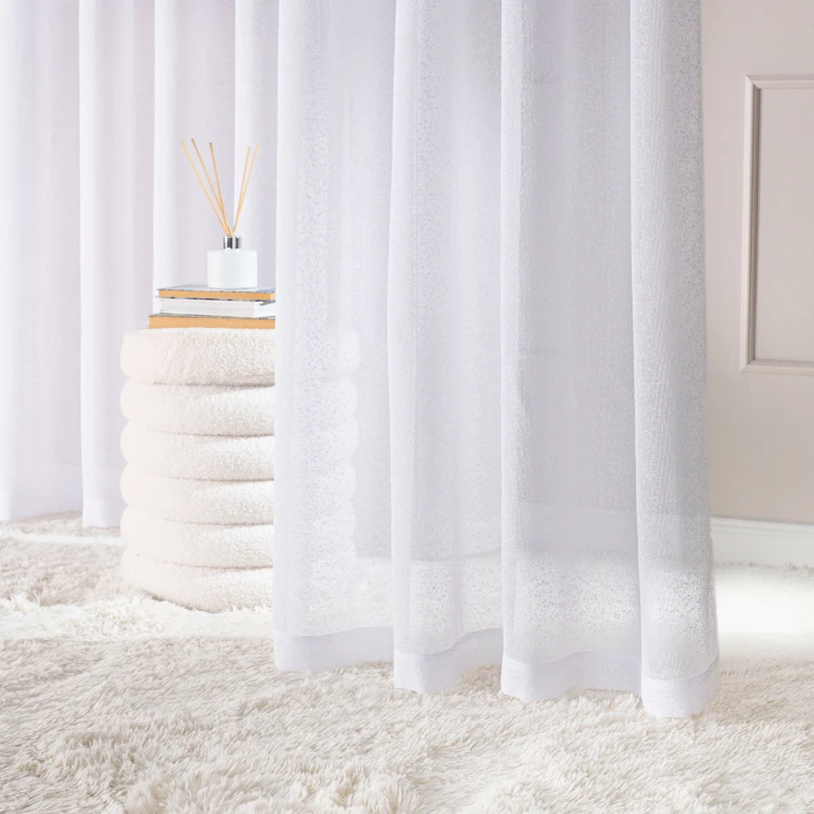 Firana gotowa na taśmie, szerokość 140cm x wysokość 250cm, kolor 001 biały 424121/FGT/001/140250/1