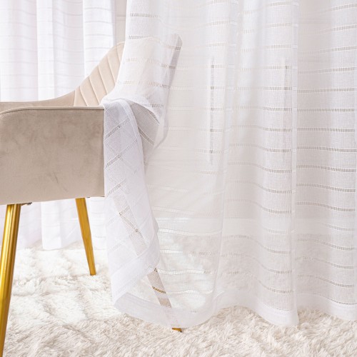 Firana gotowa na taśmie, szerokość 140cm x wysokość 250cm, kolor 001 biały 424088/FGT/001/140250/1