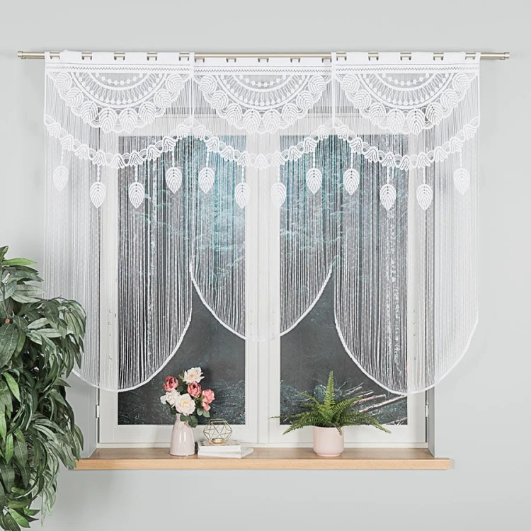 RANI makrama żakardowa gotowa, szerokość 60, wysokość 120cm, kolor biały 001 001474/PBL/001/060120/1