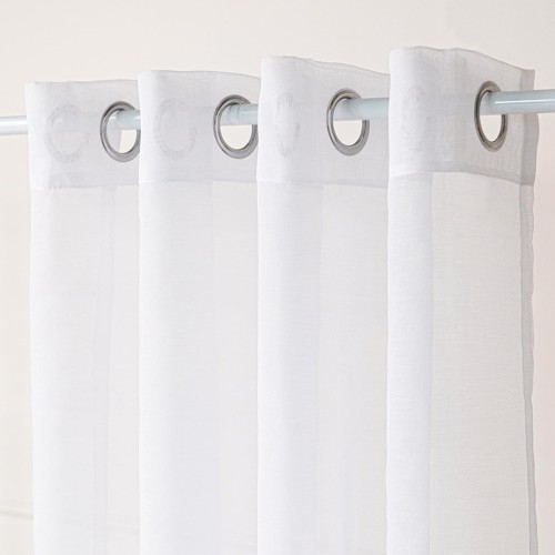 ETAMINA Firana gotowa na srebrnych przelotkach, szerokość 140 x wysokość 230cm, kolor 001 biały ETAMIN/FGP/001/140230/1