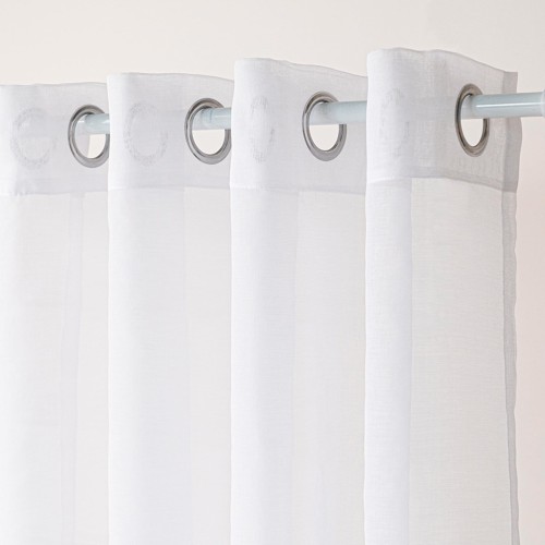 ETAMINA Firana gotowa na srebrnych przelotkach, szerokość 200 x wysokość 250cm, kolor 001 biały ETAMIN/FGP/001/200250/1