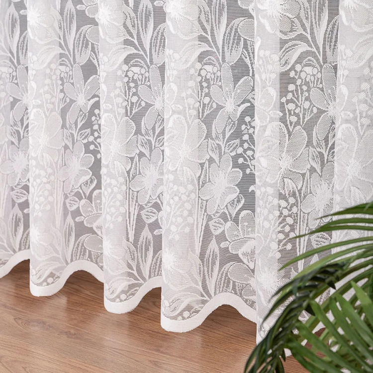 Firanka żakardowa, wysokość 250cm, kolor biały