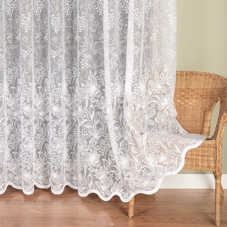 Firanka żakardowa, wysokość 250cm, kolor biały
