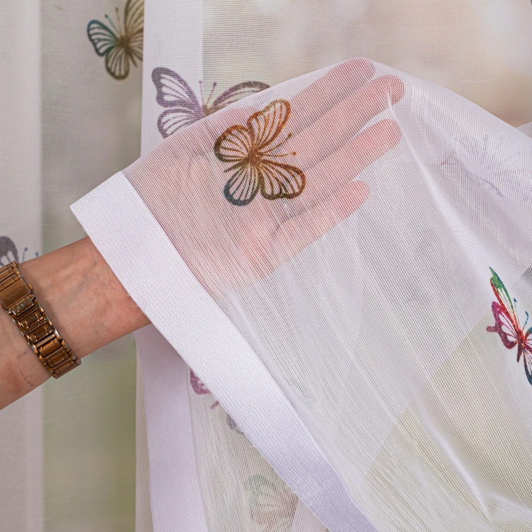 MOTYLKI Firanka żakardowa 023426, wysokość 220cm, kolor  biały