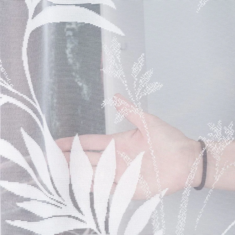 Firanka żakardowa ze wzorem po całości, wysokość 180cm, kolor  biały