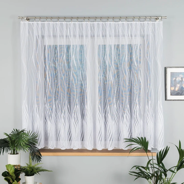 Firanka żakardowa, wysokość 160cm, kolor  biały