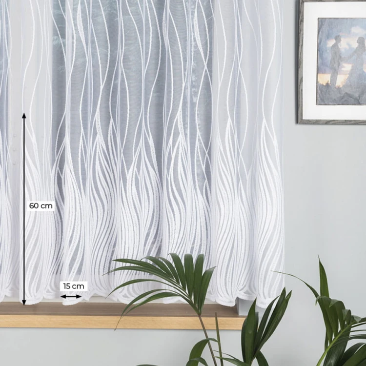 Firanka żakardowa, wysokość 160cm, kolor  biały