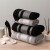 LIONEL Ręcznik, 70x140cm, czarny ze srebrną bordiurą