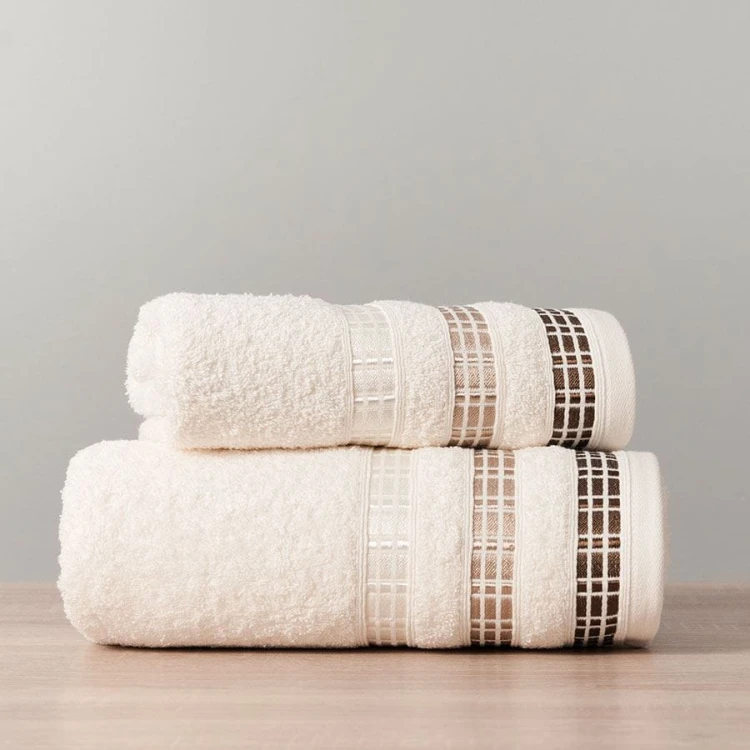 LUXURY Ręcznik, 70x140cm, kremowy