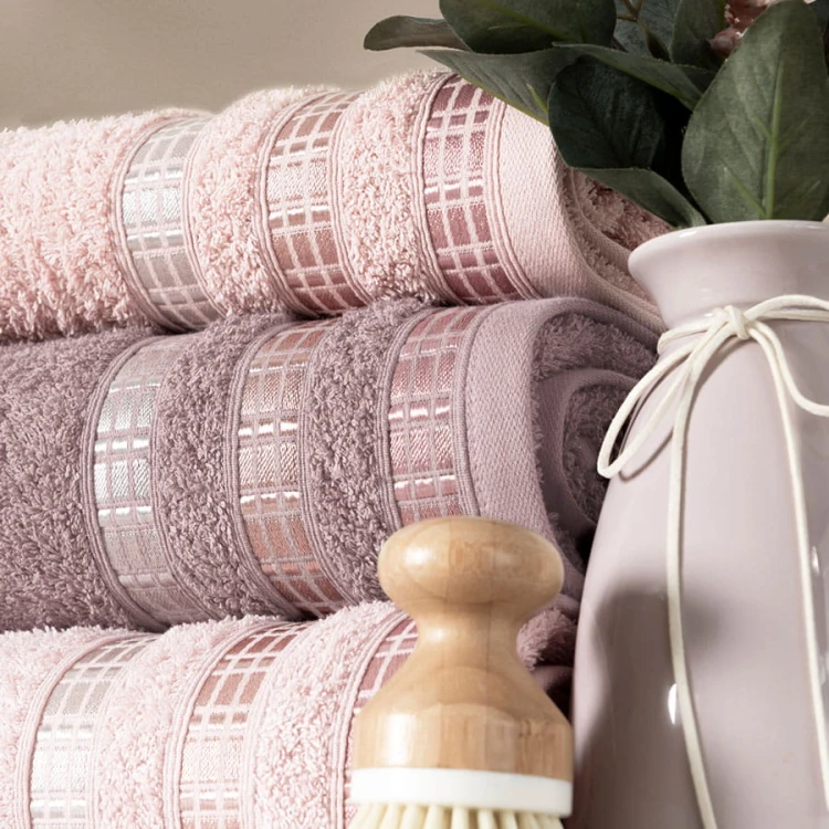 LUXURY Ręcznik, 50x90cm, pudrowy