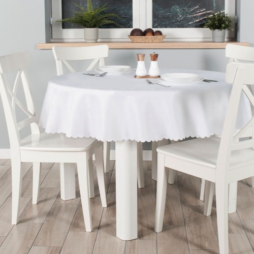 LARA Obrus wodoodporny, fi 160cm, biały