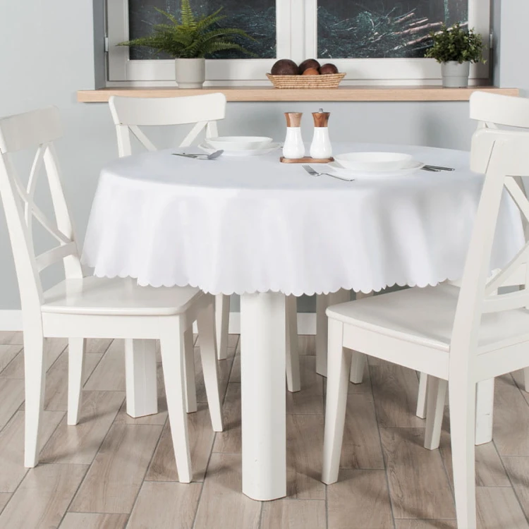 LARA Obrus wodoodporny, fi 160cm, biały