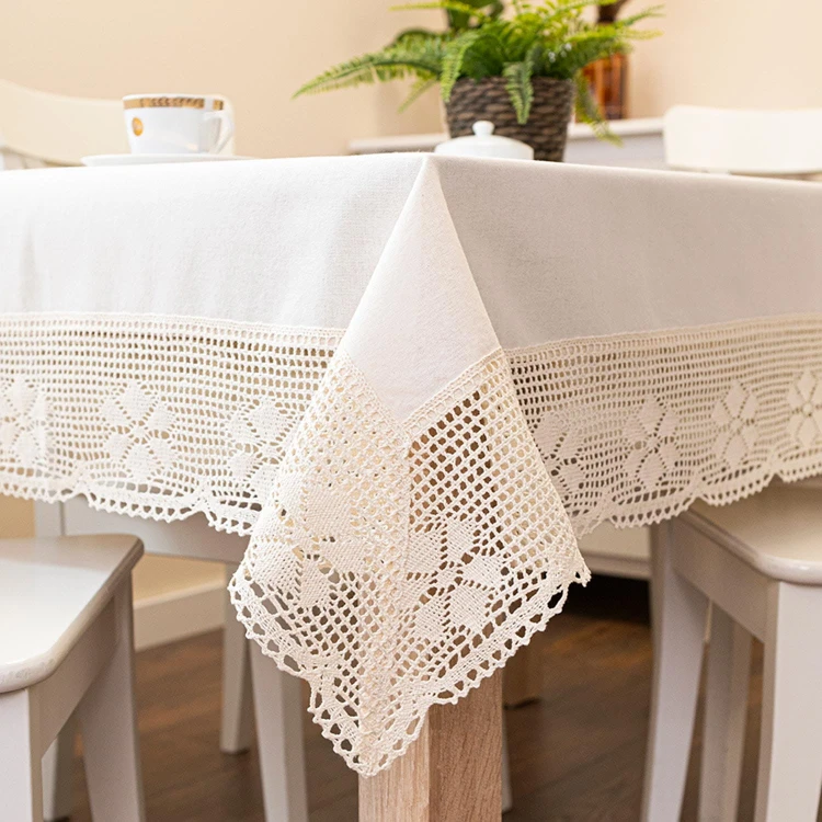 RACHELA Obrus z ażurem, szerokość 130cm x wysokość 180cm, jasny kremowy