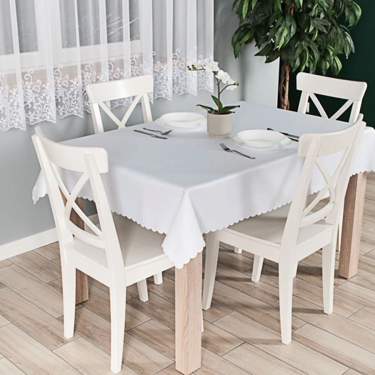 LARA Obrus wodoodporny, 140x220cm, biały