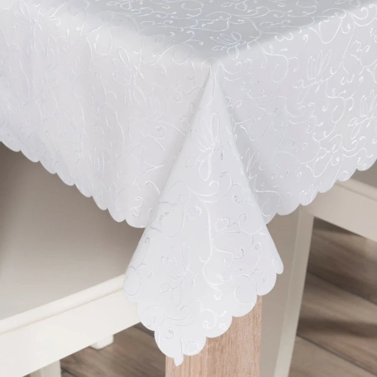 FLORA Obrus wodoodporny, 130x160cm, biały