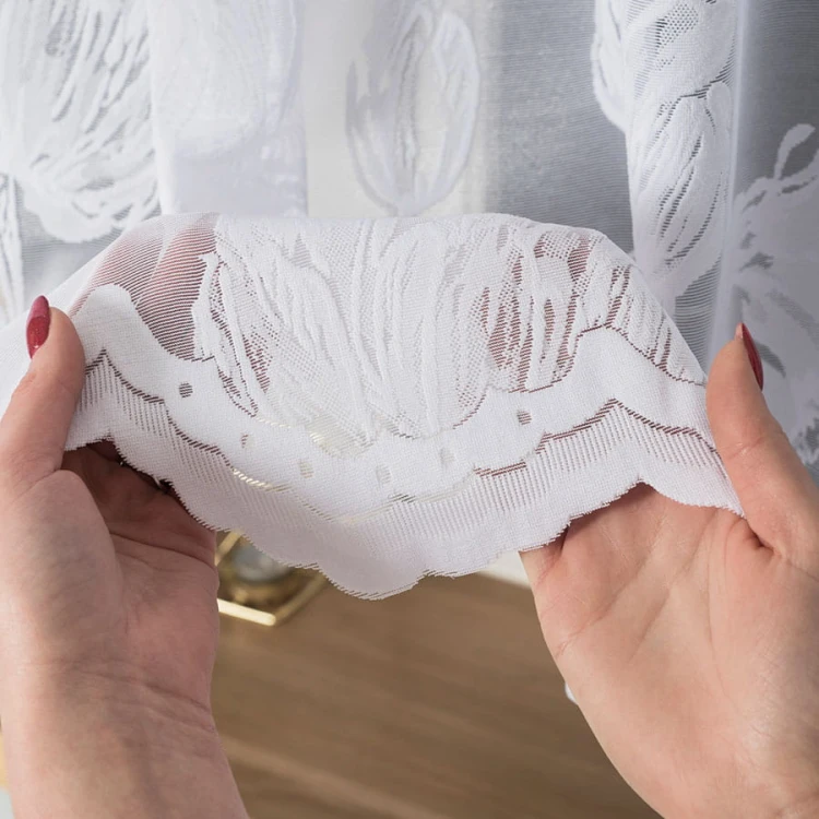 SONIA Firanka żakardowa gotowa, szerokość 550 x wysokość 160cm, biały