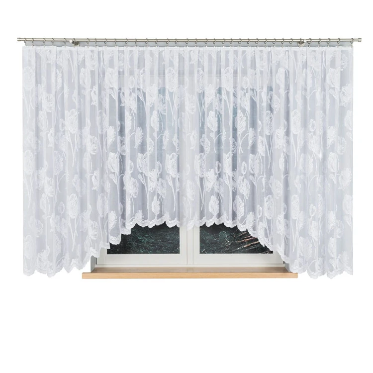 SONIA Firanka żakardowa gotowa, szerokość 550 x wysokość 160cm, biały
