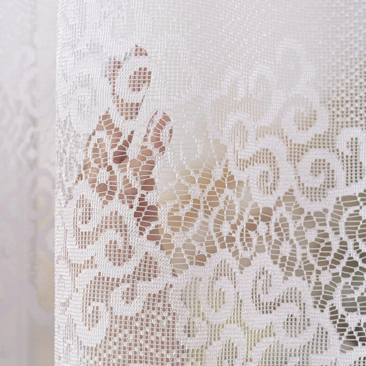 MODESTA Firanka żakardowa gotowa na prosto, szerokość 400 x wysokość 160cm, biały