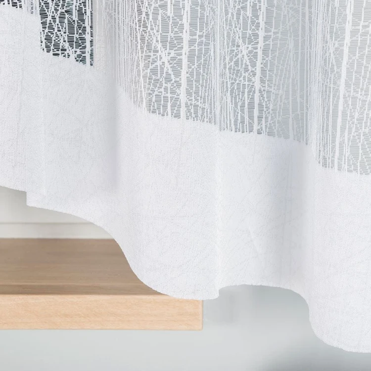 WIKTORIA Firanka żakardowa gotowa, szerokość 410 x wysokość 160cm, biały