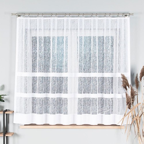 WIKTORIA Firanka żakardowa gotowa na prosto, szerokość 310 x wysokość 160cm, biały