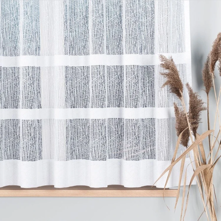 WIKTORIA Firanka żakardowa gotowa na prosto, szerokość 310 x wysokość 160cm, biały