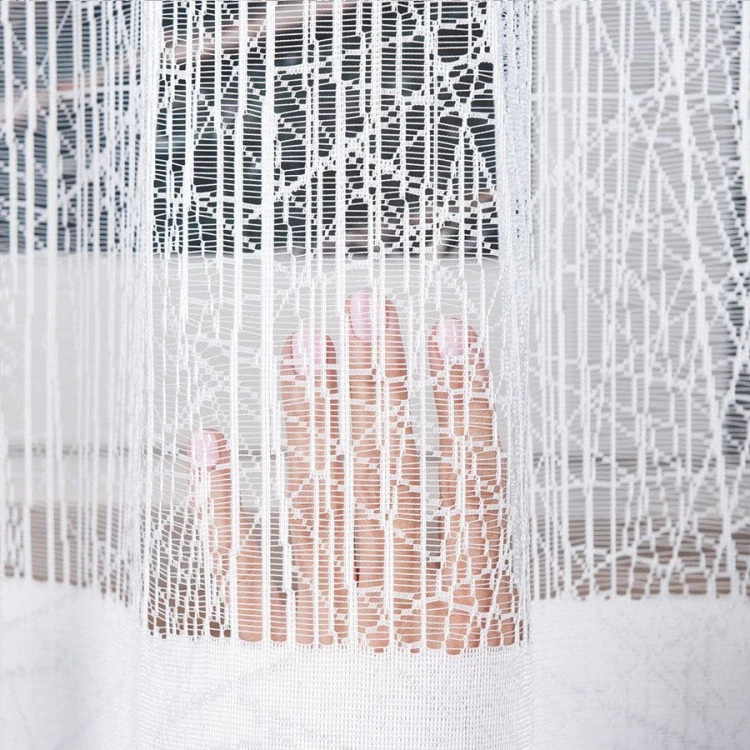 WIKTORIA Firanka żakardowa gotowa na prosto, szerokość 310 x wysokość 160cm, biały