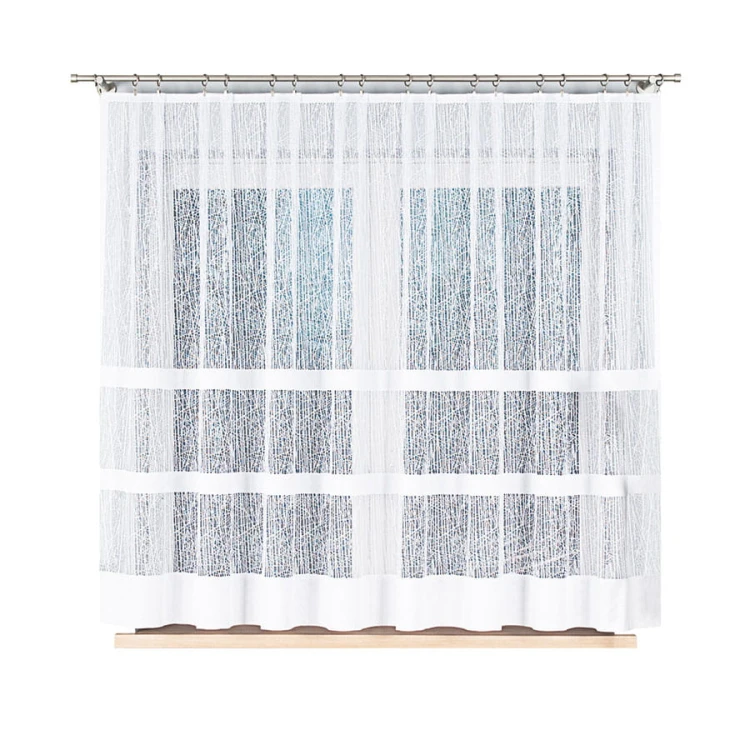 WIKTORIA Firanka żakardowa gotowa na prosto, szerokość 310 x wysokość 160cm, biały