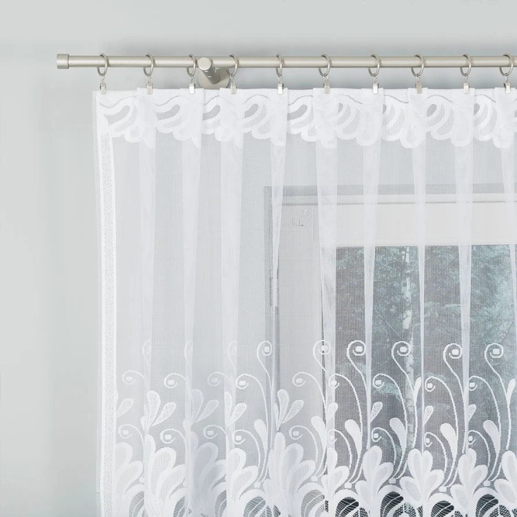 KASJANA Firanka żakardowa gotowa, szerokość 400 x wysokość 160cm, biały