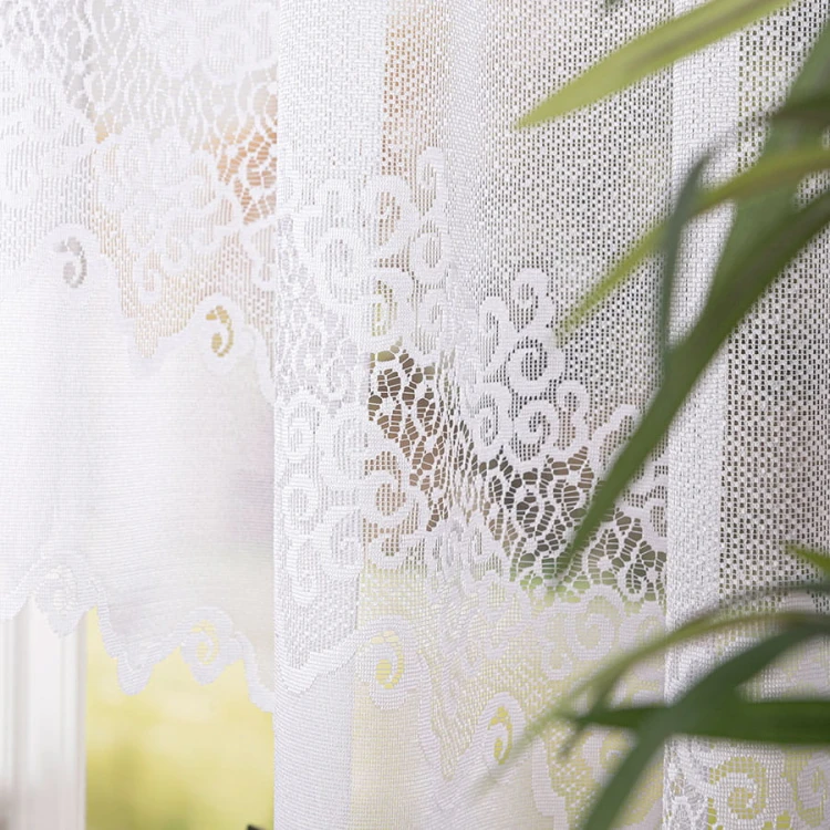 MODESTA Firanka żakardowa gotowa, szerokość 400 x wysokość 160cm, biały