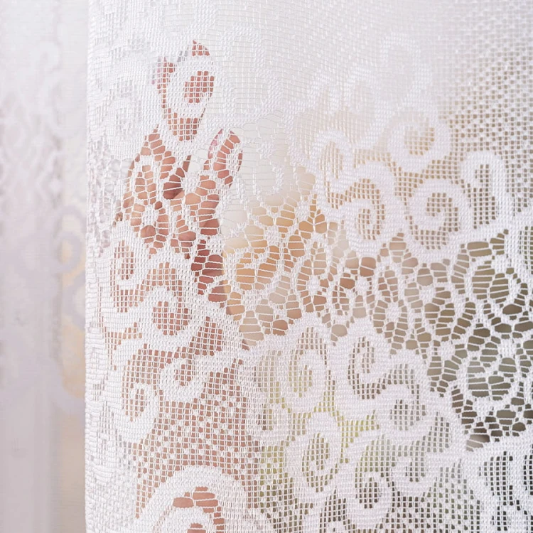 MODESTA Firanka żakardowa gotowa, szerokość 400 x wysokość 160cm, biały