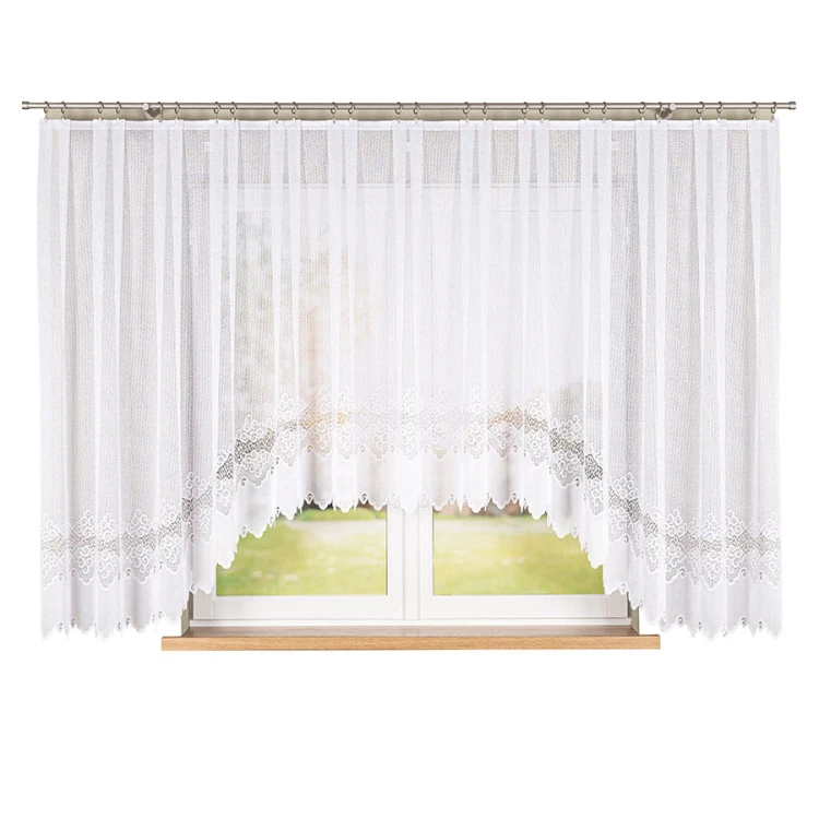 MODESTA Firanka żakardowa gotowa, szerokość 400 x wysokość 160cm, biały