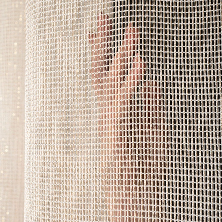 MALIA Firana fantazyjna z ołowianką, wysokość 300cm, kolor  kremowy