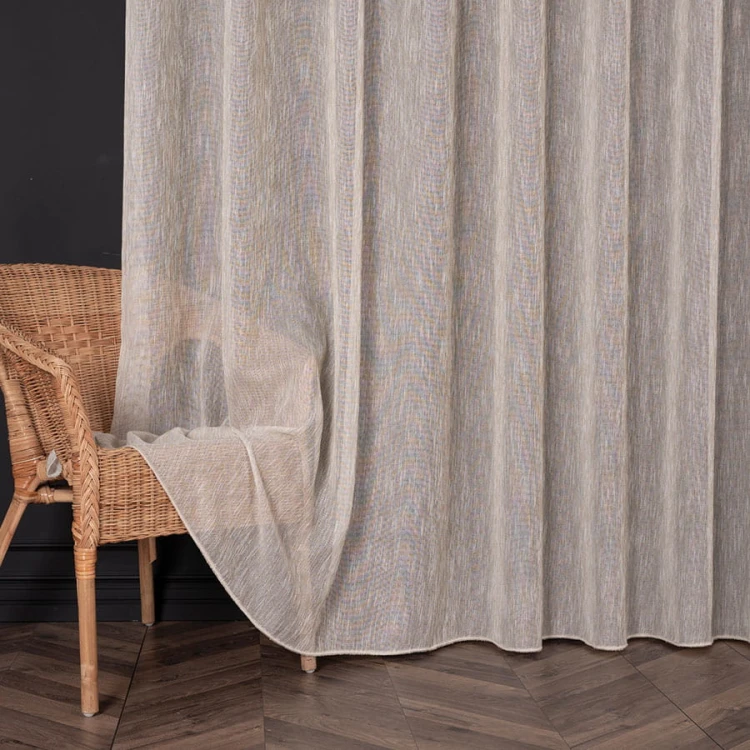 DALIDA Firana fantazyjna, wysokość 300cm, kolor biało oliwkowy