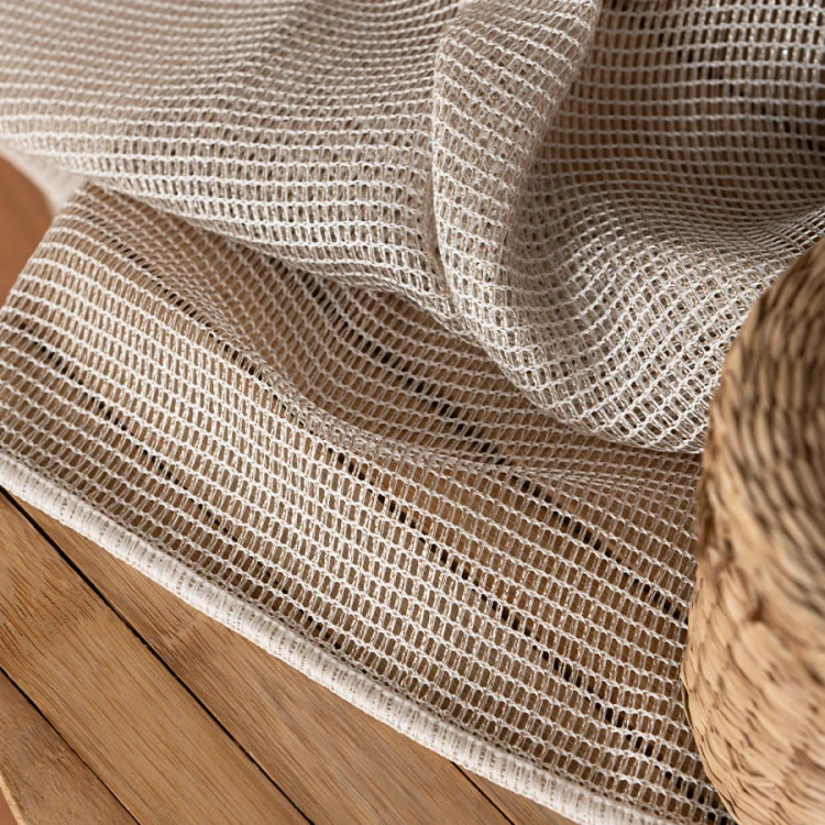 MALIA Firana fantazyjna z ołowianką, wysokość 300cm, kolor  beżowy