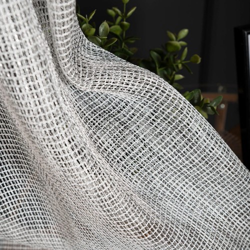 MALIA Firana fantazyjna z ołowianką, wysokość 300cm, kolor szary