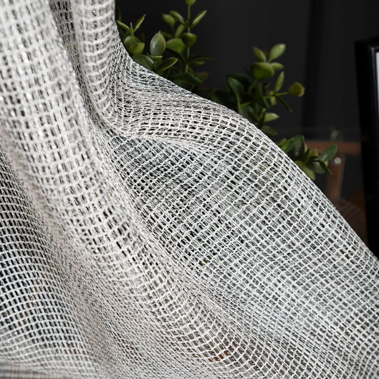 MALIA Firana fantazyjna z ołowianką, wysokość 300cm, kolor szary