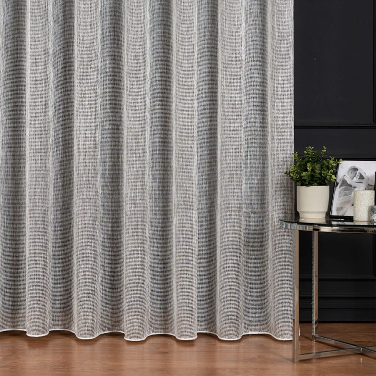 MALIA Firana fantazyjna z ołowianką, wysokość 300cm, kolor szary