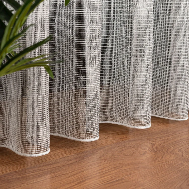 MALIA Firana fantazyjna z ołowianką, wysokość 300cm, kolor szary