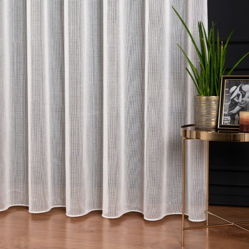 MALIA Firana fantazyjna z ołowianką, wysokość 300cm, kolor biały